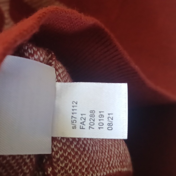 Ann Taylor Factory NWOT Crew Neck Sweater Rust Square Pattern Large - Picture 5 of 5
